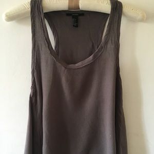 Fringe hem, flowy tank top